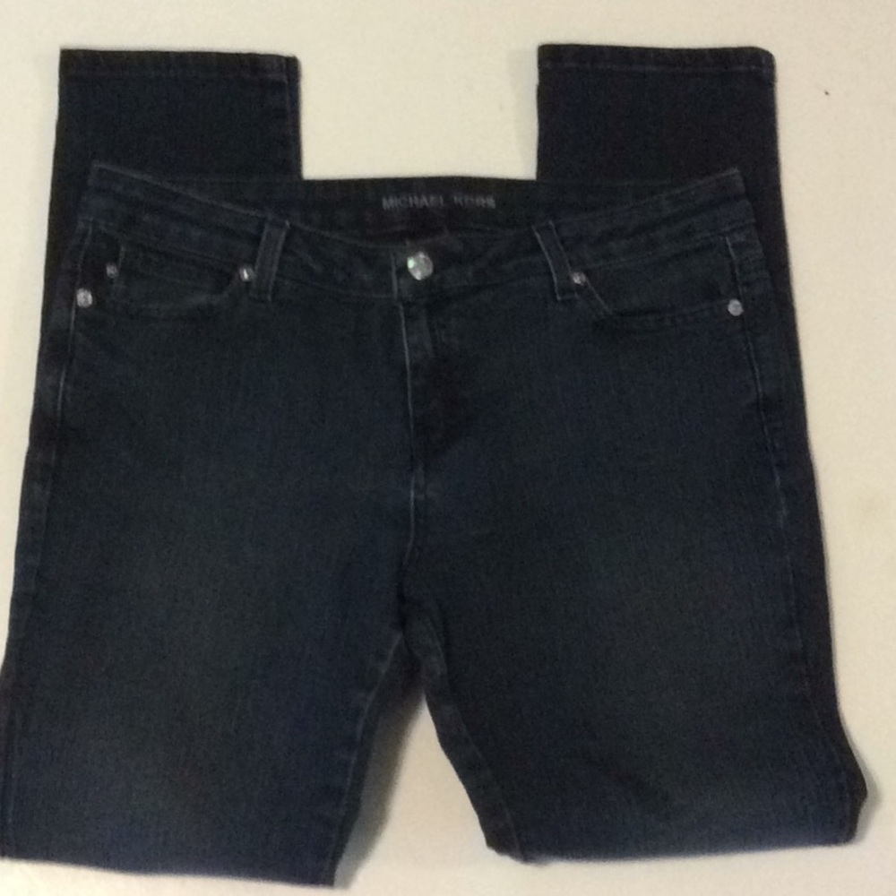 Michael Kors Womens Cotton Blend Dark Jeans Sz 10